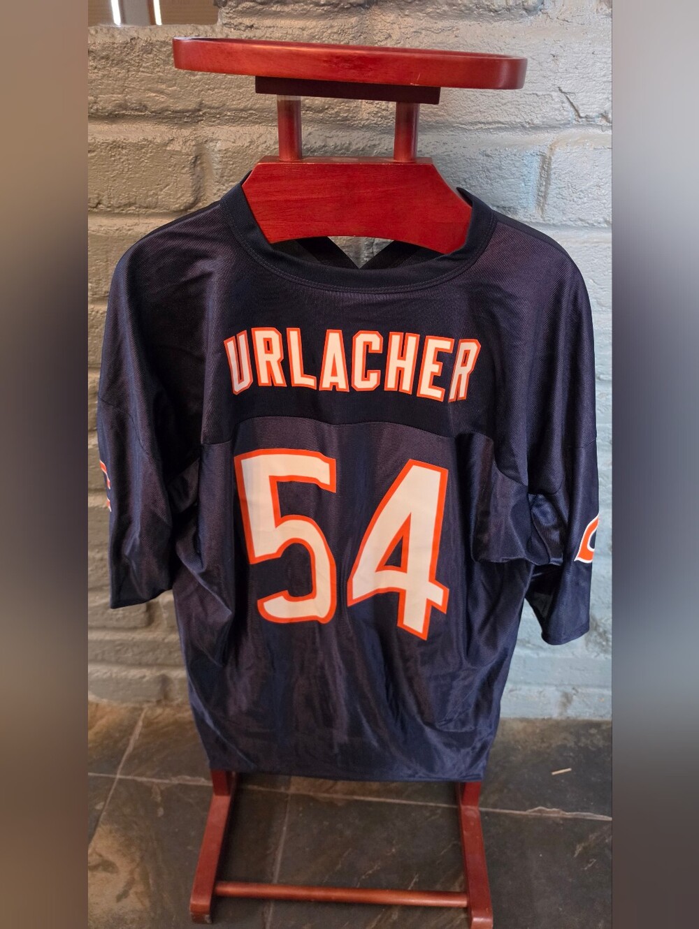 NWT Chicago Bears Brian Urlacher #54 NFL Mass Replica Jersey - Navy Blue - 2XL